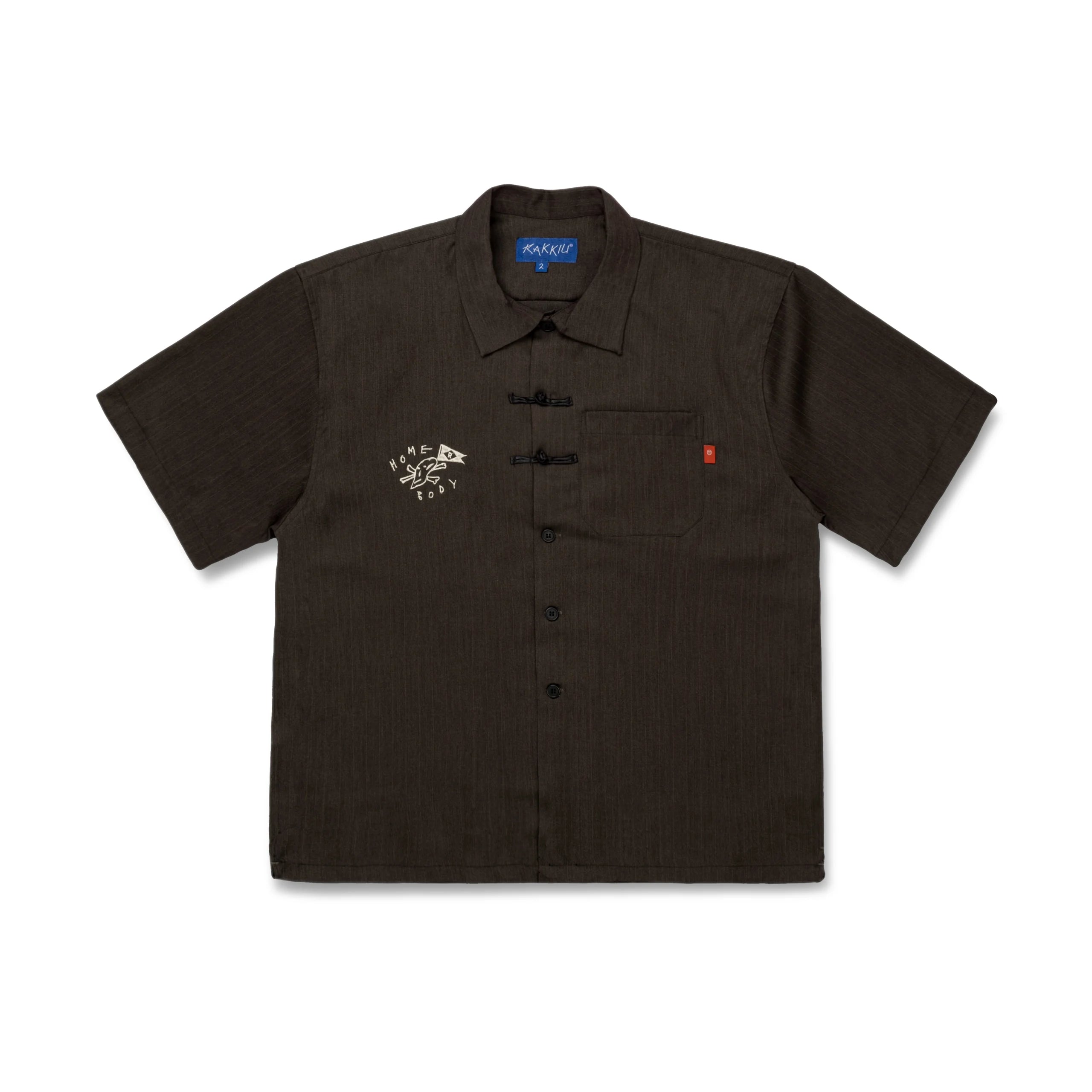 3SKULLS Brown short sleeve shirt