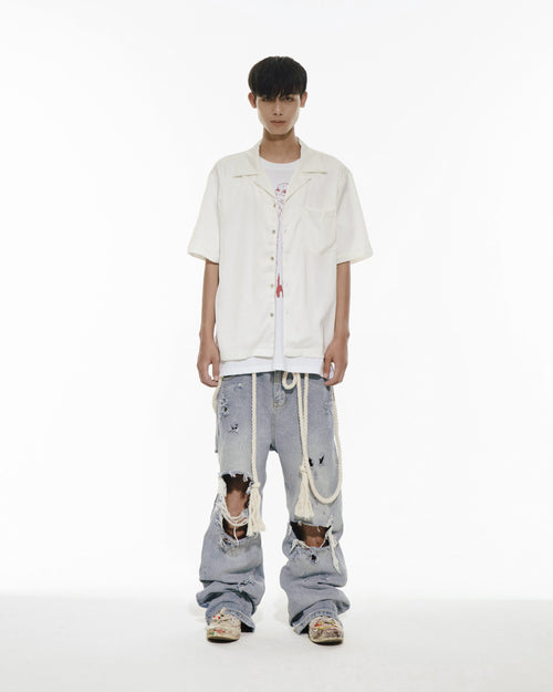 Q Silk Shirt White