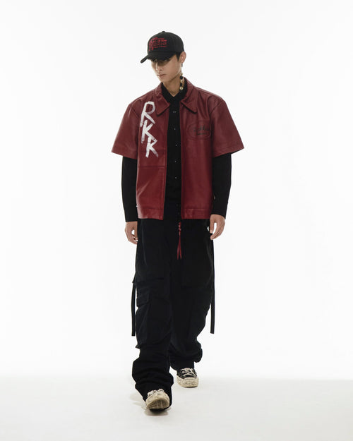 RK//TERRY HO NUMBERING SERIES Leather Jacket 