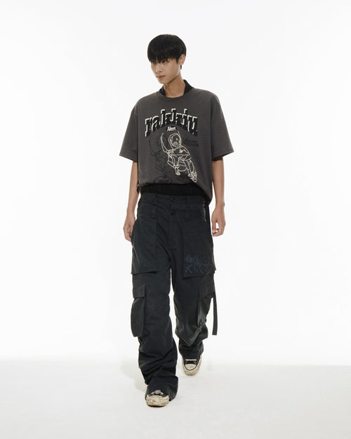 DRUNK AS FT shirt gunmetal