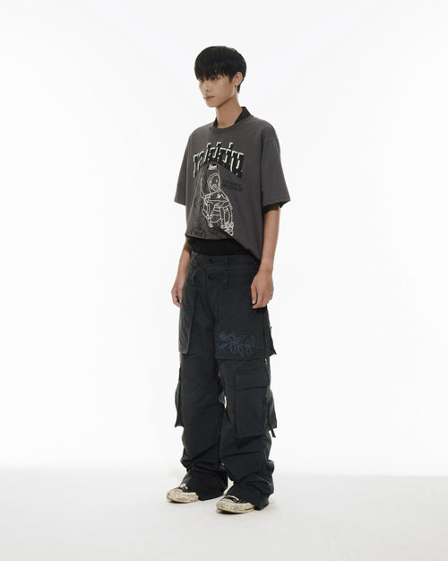 DRUNK AS FT shirt gunmetal