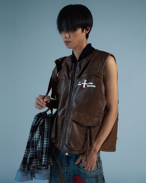 RKBO Brown Leather Vest