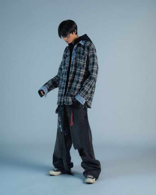 RKBO Blue Line Tartan Check Shirt