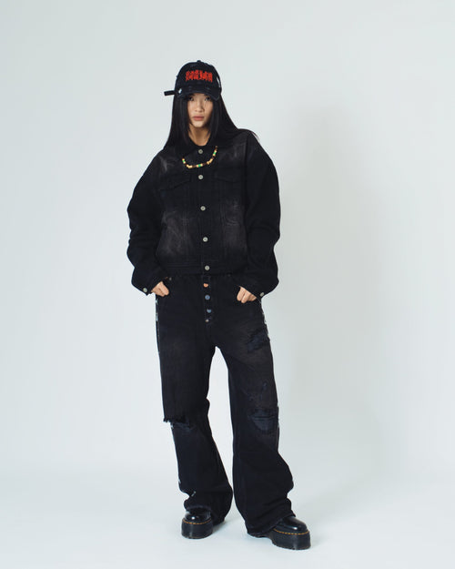 M&amp;M Black Denim Jacket