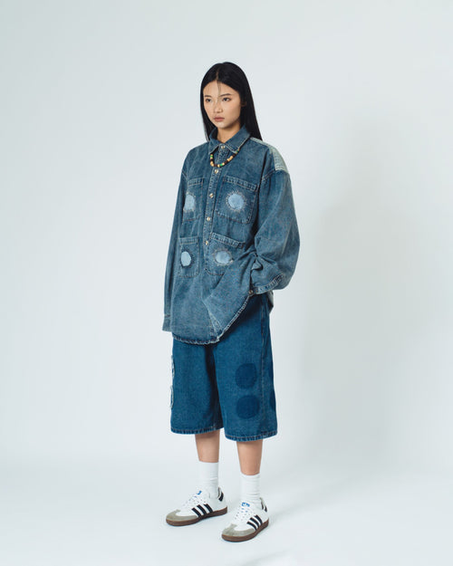 4 Hole Puncher Blue Denim Shirt