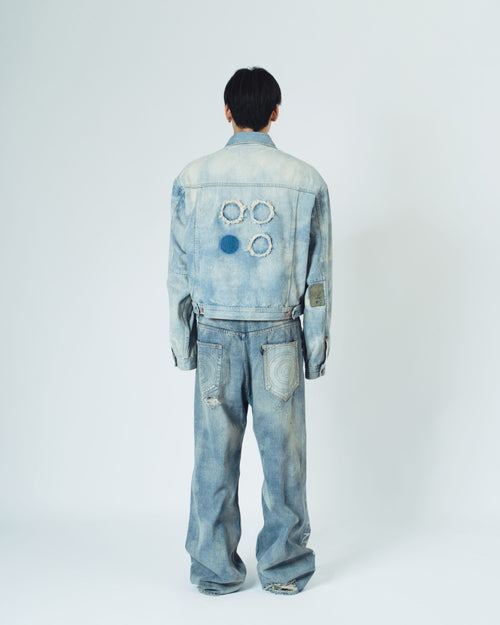 4 Hole Puncher Blue Denim Jeans