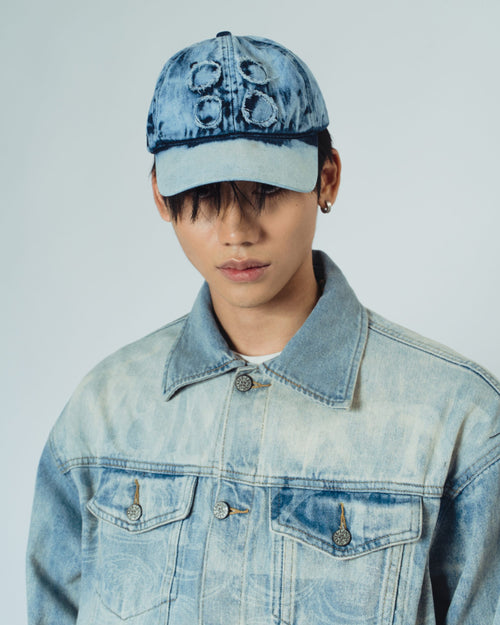 4-Hole Puncher Washed Blue Cap