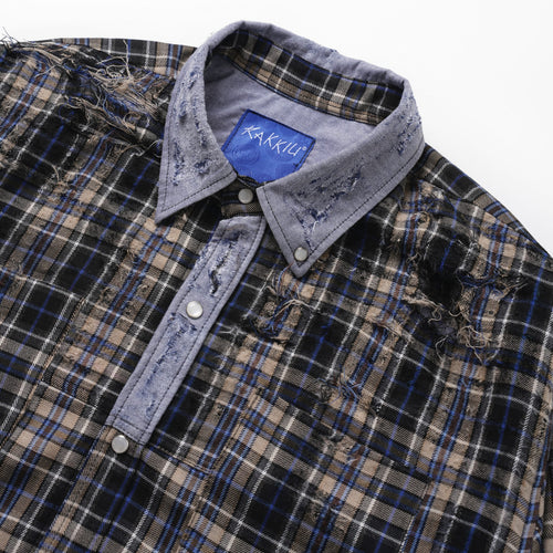 RKBO Blue Line Tartan Check Shirt