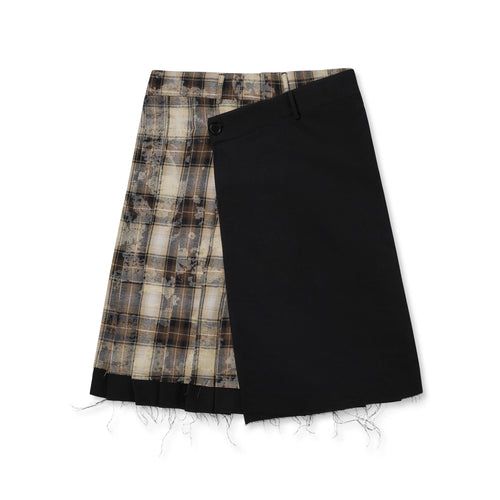 SAKA Brown tartan check skirt