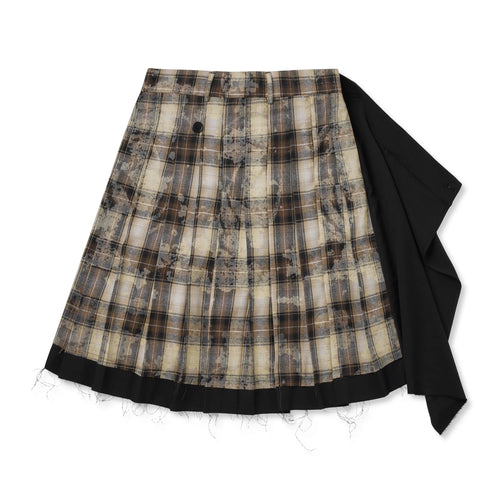 SAKA Brown tartan check skirt