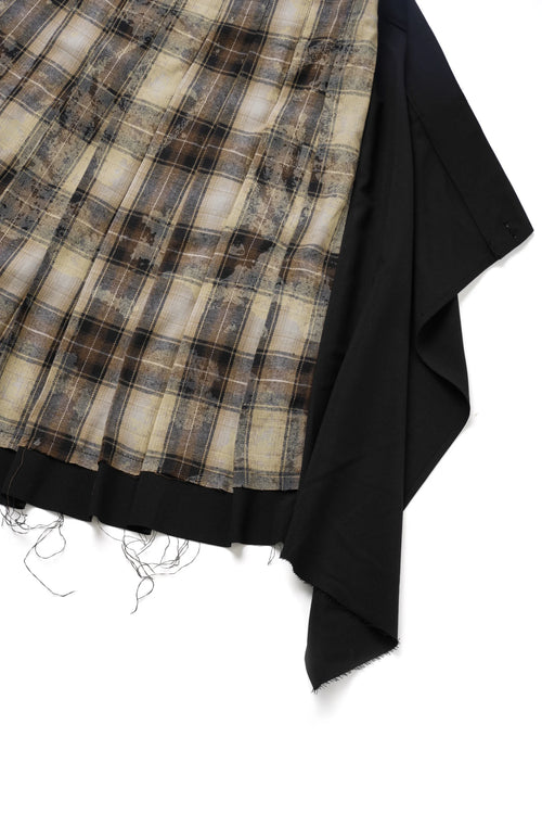 SAKA Brown tartan check skirt