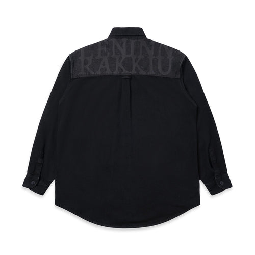 4 Hole Puncher Black Denim Shirt