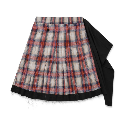 SAKA Red Tartan Check Skirt