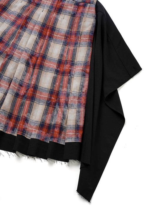 SAKA Red Tartan Check Skirt