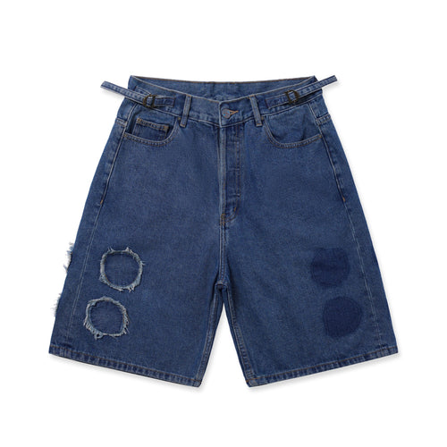 4 Hole Puncher Blue Denim Shorts