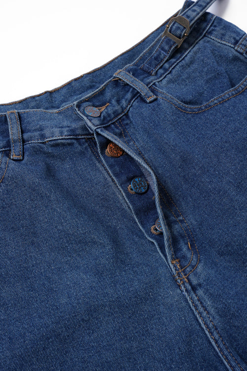 4 Hole Puncher Blue Denim Shorts