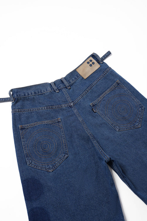 4 Hole Puncher Blue Denim Shorts