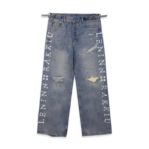 4 Hole Puncher Blue Denim Jeans