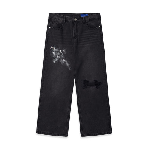 DISTEMPER PAINT DENIM JEANS