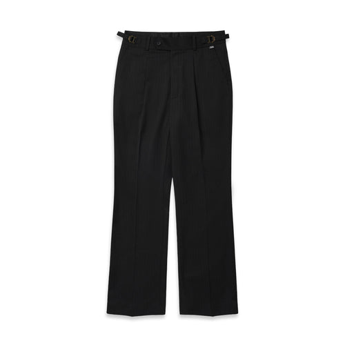 CLASSIC STRIPED BLACK TAILORED PANTS