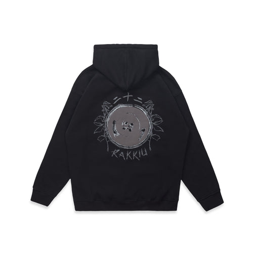 Buttoned Black Hoodie