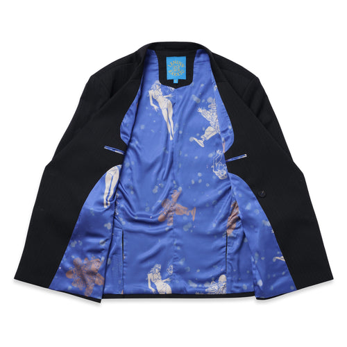 Classic Striped Oversized Blazer
