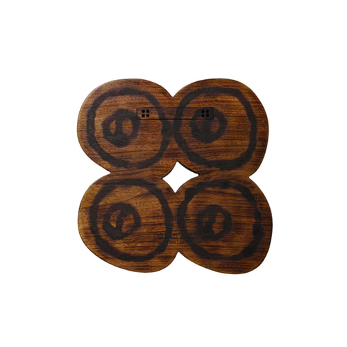 4-hole puncher wooden table