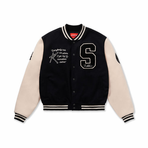 RK//SCVN Varsity Jacket Black