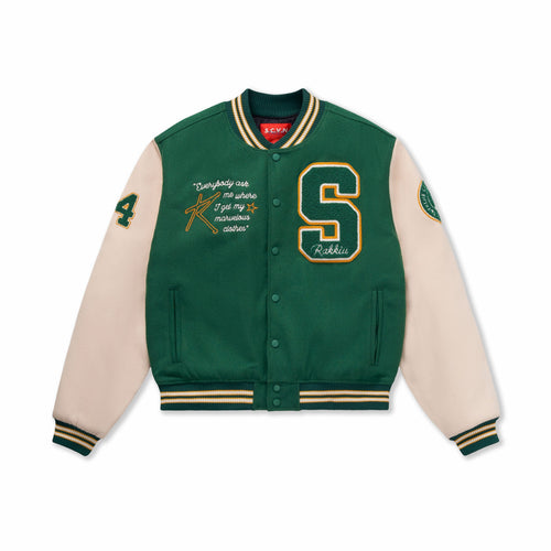 RK//SCVN Varsity Jacket Green