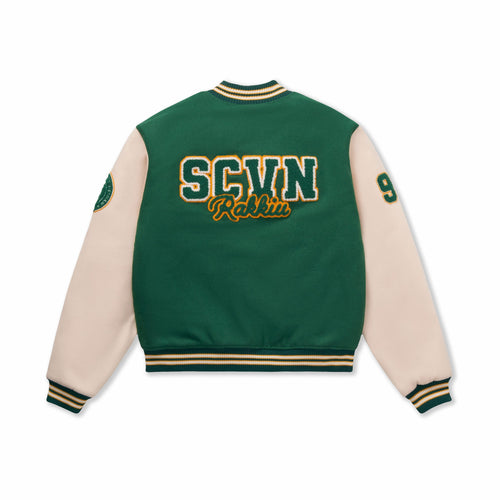 RK//SCVN Varsity Jacket Green