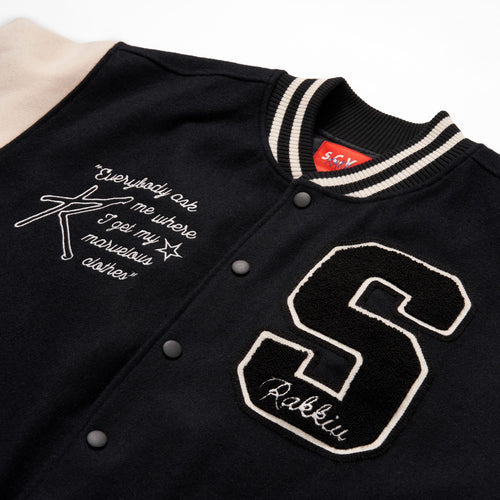 RK//SCVN Varsity Jacket Black