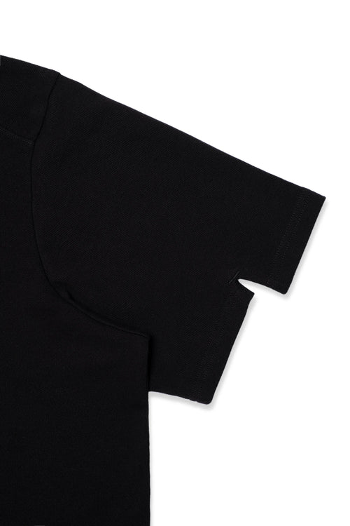 FLAGSTAFF oversized black polo shirt