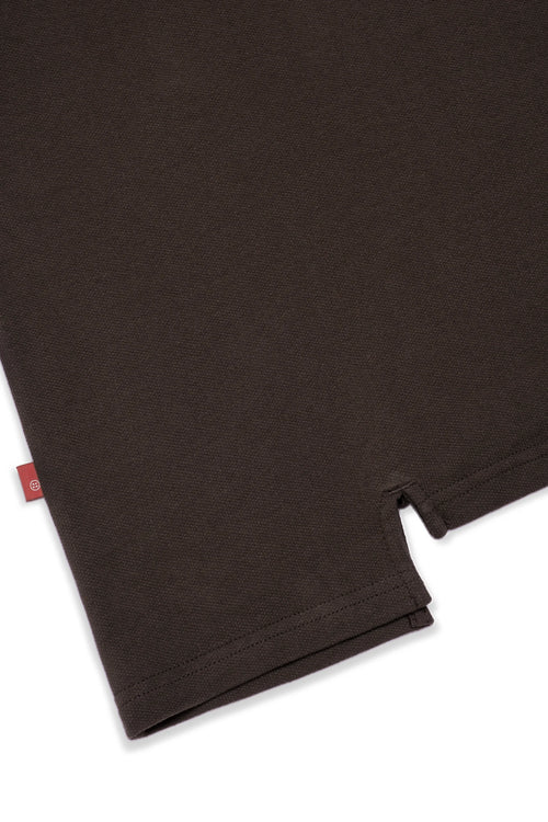 FLAGSTAFF oversized brown polo shirt
