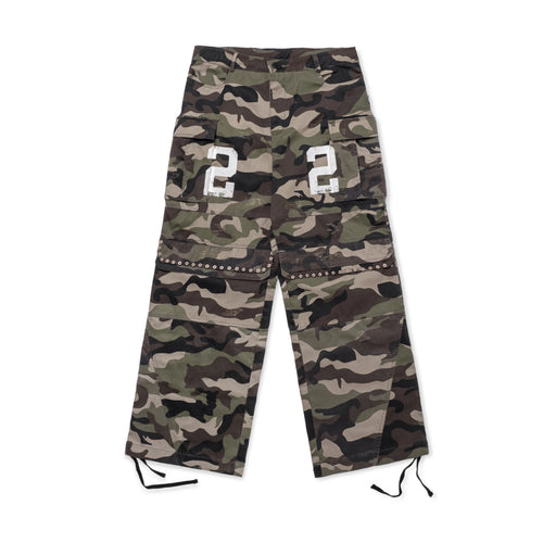 BUTTON Cargo Camo Pants