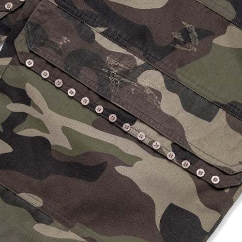 BUTTON Cargo Camo Pants
