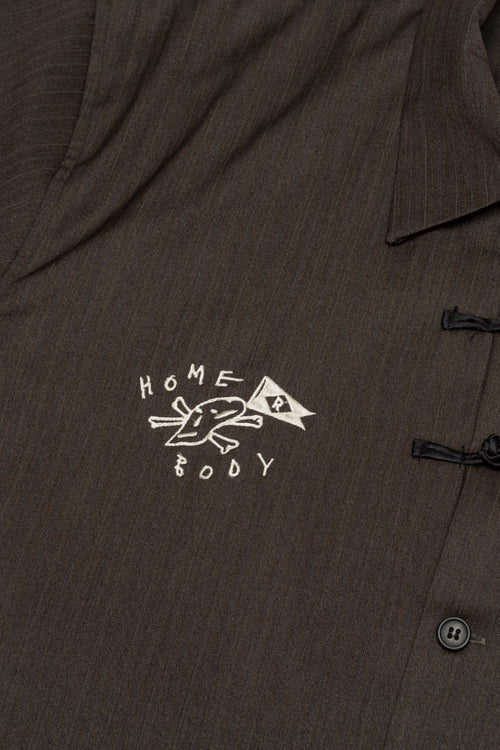 3SKULLS Brown short sleeve shirt