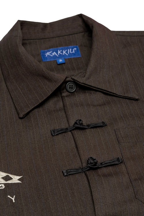 3SKULLS Brown short sleeve shirt