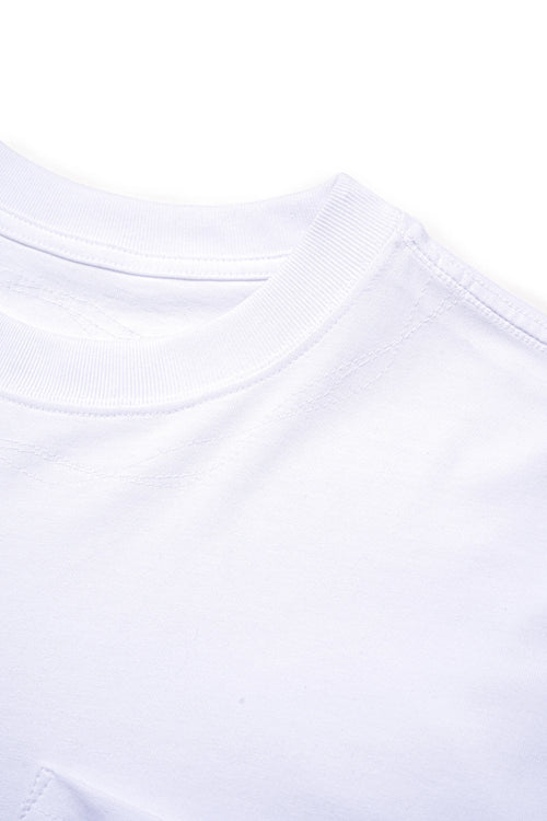 NO POCKET WHITE T-SHIRT